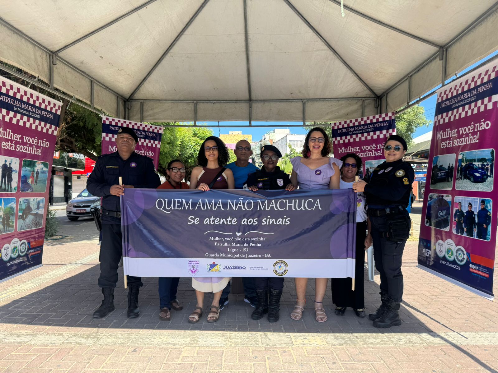 Patrulha Maria da Penha da GCM de Juazeiro realiza ação em alusão ao dia dos namorados