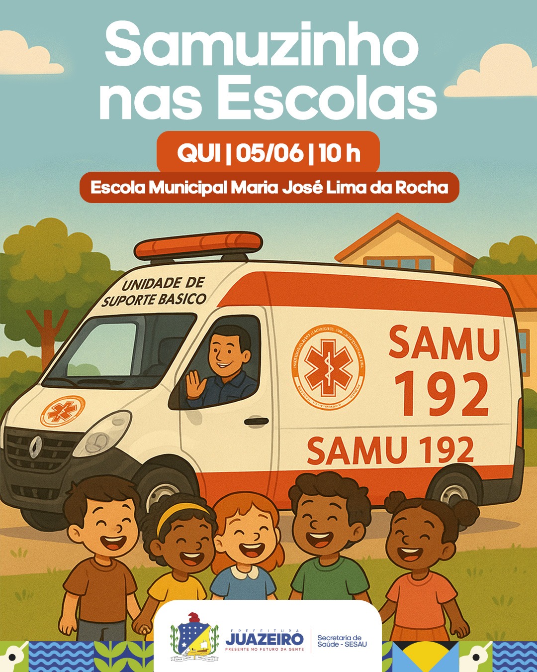Escola do bairro João Paulo II recebe projeto ‘Samuzinho nas Escolas’ nesta quinta-feira (5)