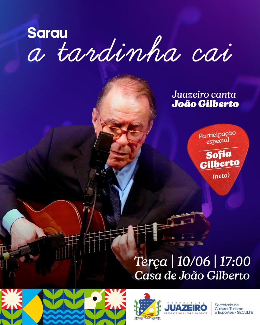 Juazeiro celebra João Gilberto com presença especial de sua neta, Sofia Gilberto, no sarau ‘A Tardinha Cai’