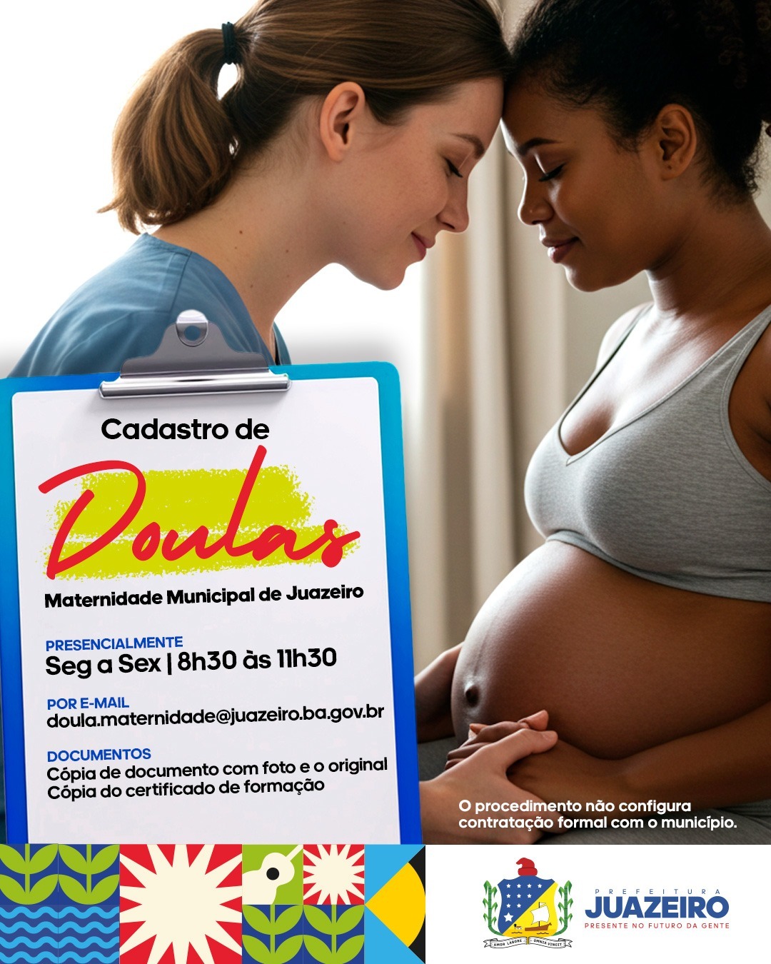 Sesau de Juazeiro abre cadastro para doulas atuarem na Maternidade Municipal