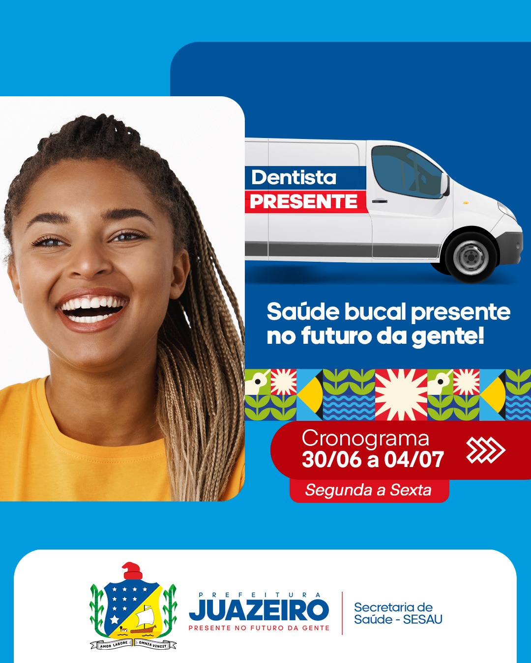 Sesau divulga o novo cronograma de atendimento da Unidade Móvel Odontológica de Juazeiro