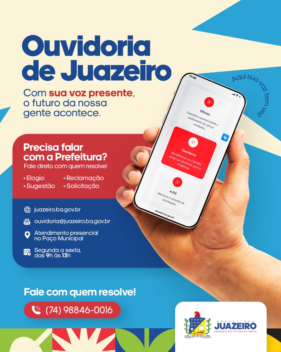 Ouvidoria mais perto de você: instituições públicas de Juazeiro amplificam a voz da população junto ao governo municipal!