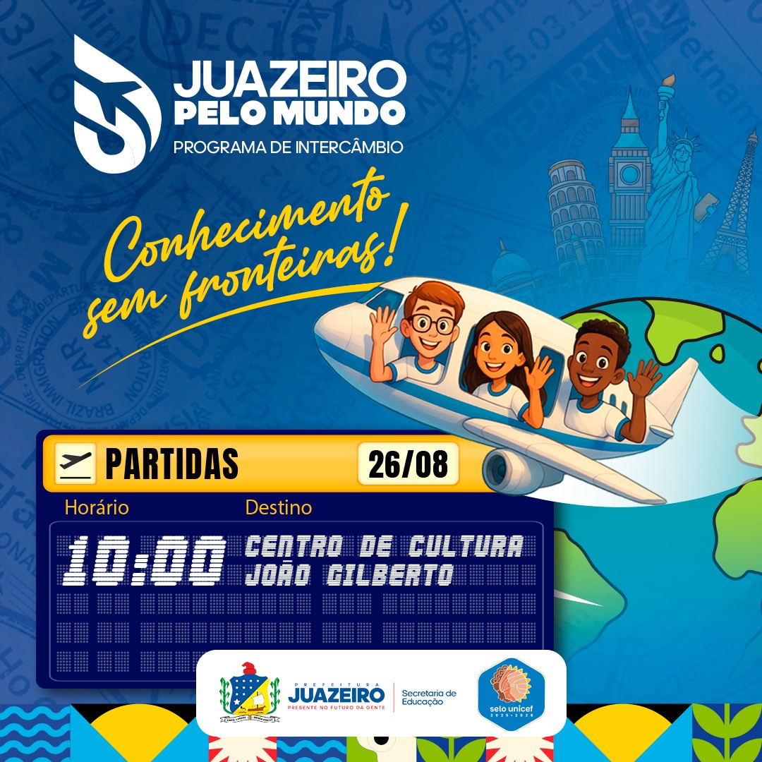 Juazeiro vai lançar programa inédito de intercâmbio cultural internacional para estudantes da rede municipal