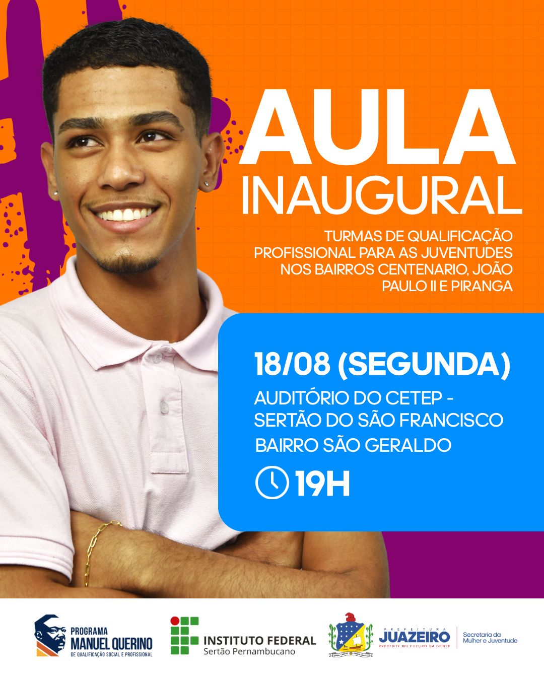 Prefeitura de Juazeiro realiza aula inaugural de cursos de qualificação profissional para juventude