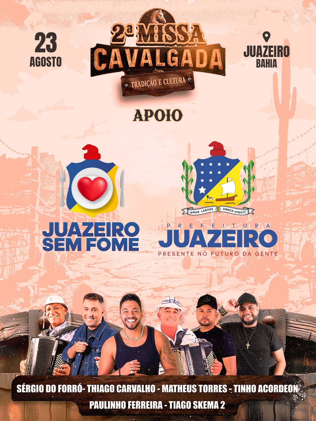 Juazeiro Sem Fome apoia a 2ª Missa e Cavalgada em ação solidária em Juazeiro