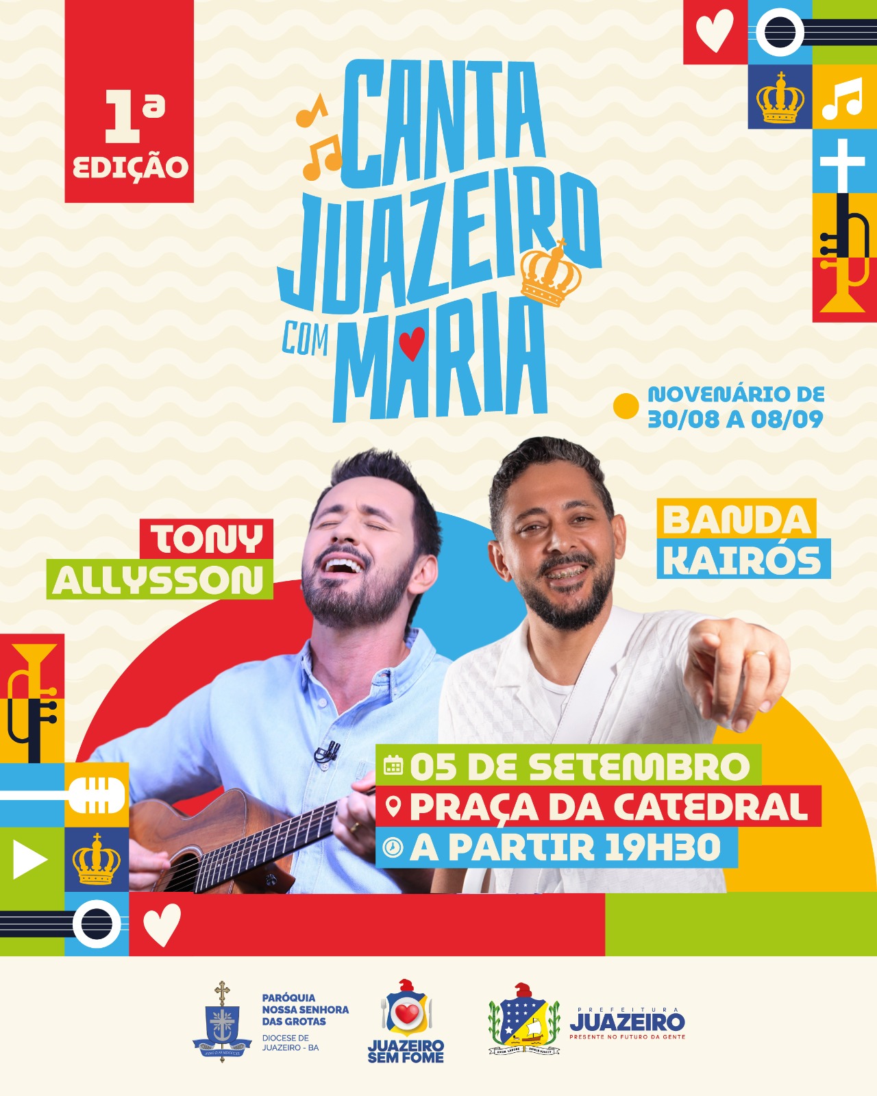 Juazeiro terá 1º festival de música católica durante Festa da Padroeira, apoiado pela Seculte; veja programação