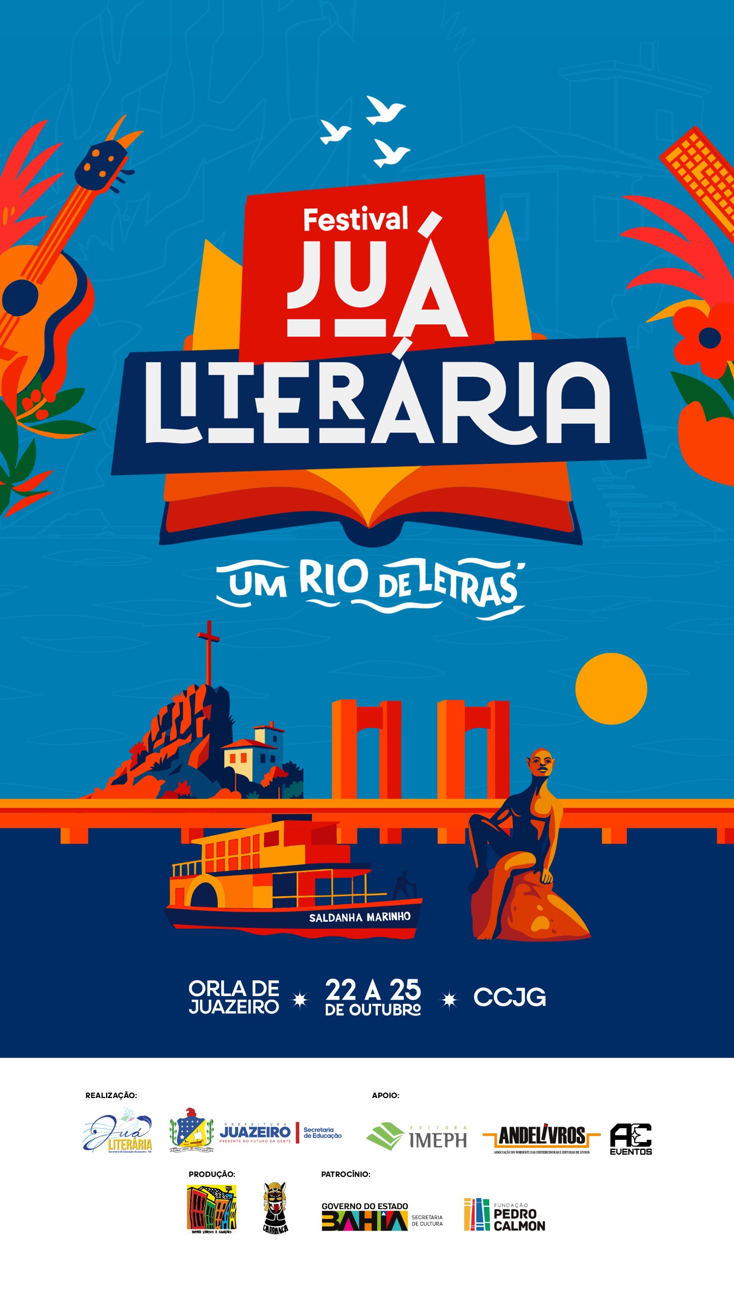 Com atrações nacionais, Festival Juá Literária vai transformar Juazeiro na cidade da arte e da leitura, de 22 a 25 de outubro