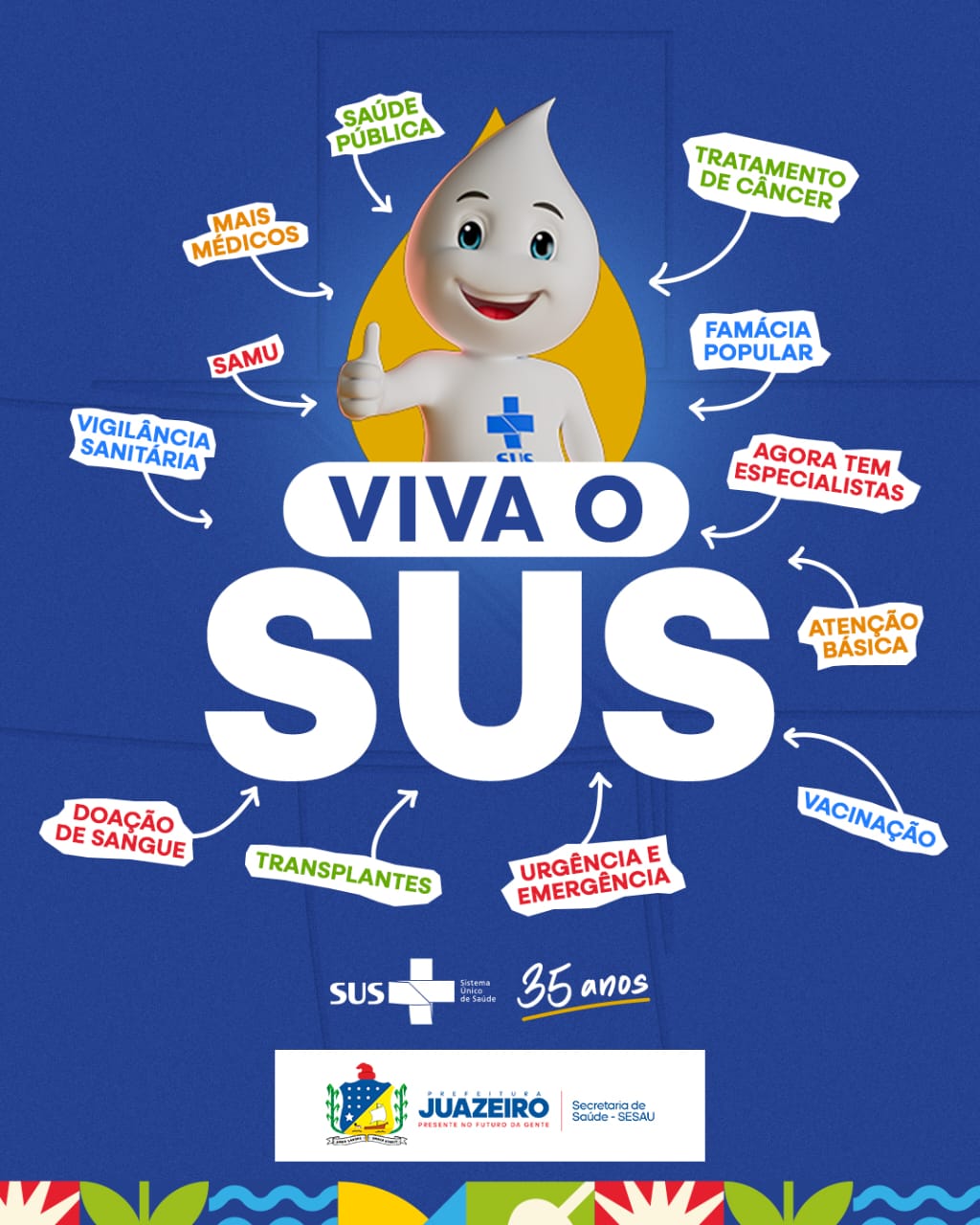 Juazeiro celebra 35 anos do SUS e Dia Estadual do Secretário Municipal de Saúde com avanços históricos na rede pública