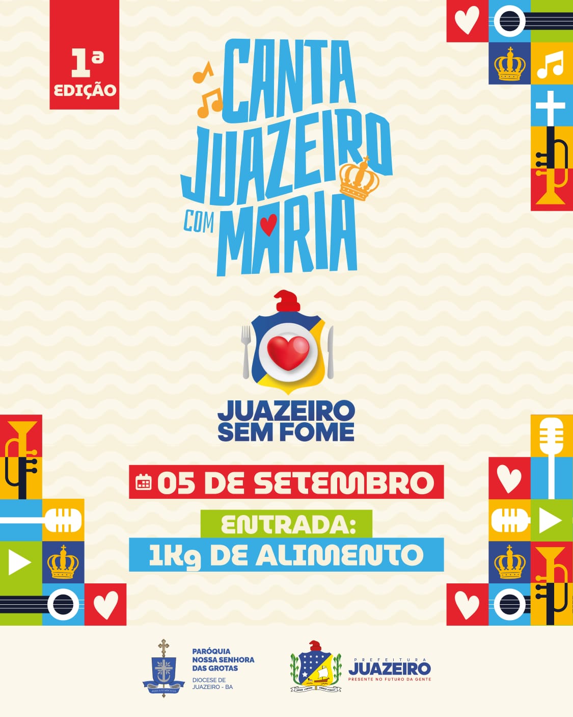 Fé e Solidariedade: Juazeiro Sem Fome arrecada alimentos na festa de Nossa Senhora das Grotas nesta sexta-feira (5)