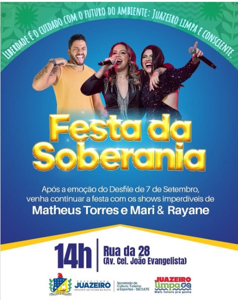 Após desfile cívico-militar, Juazeiro celebra o 7 de Setembro com a “Festa da Soberania” na Rua da 28