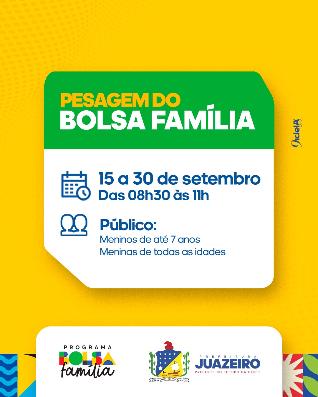 *Prefeitura de Juazeiro inicia novo ciclo de pesagens obrigatórias do Bolsa Família; veja calendário*