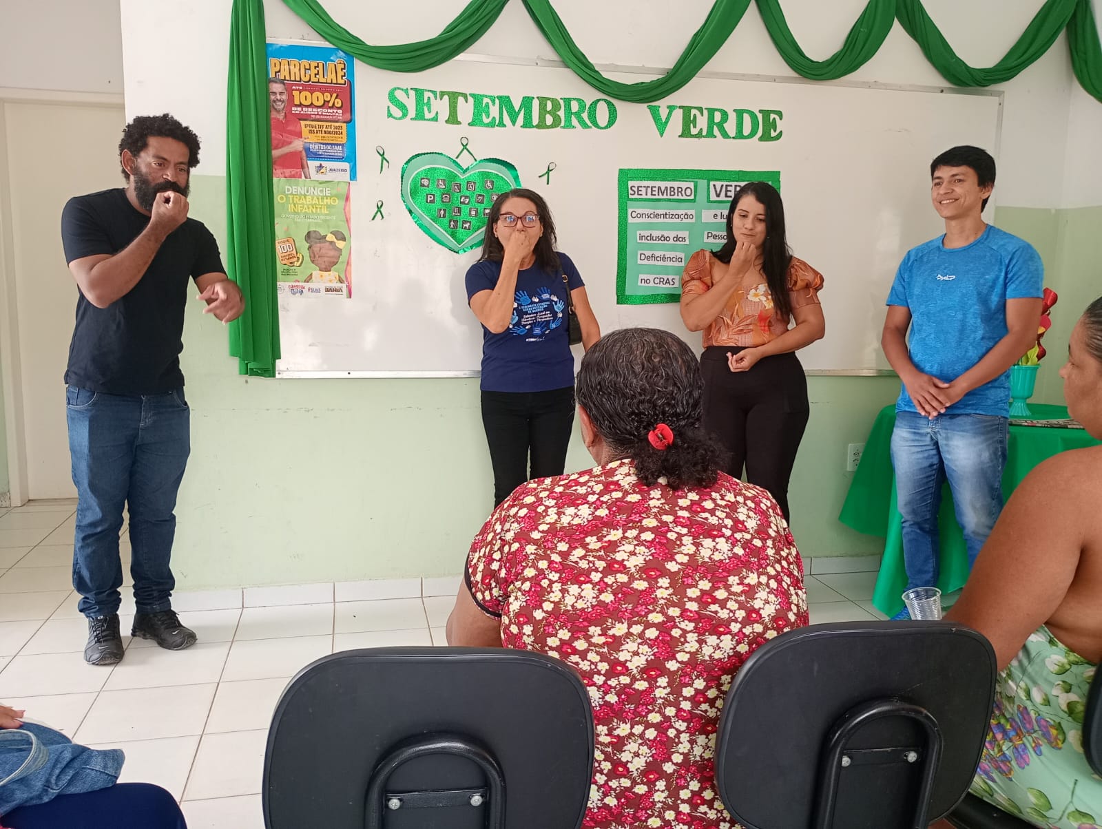 CRAS João Paulo II promove ação do Setembro Azul e Verde com palestra sobre inclusão da pessoa surda