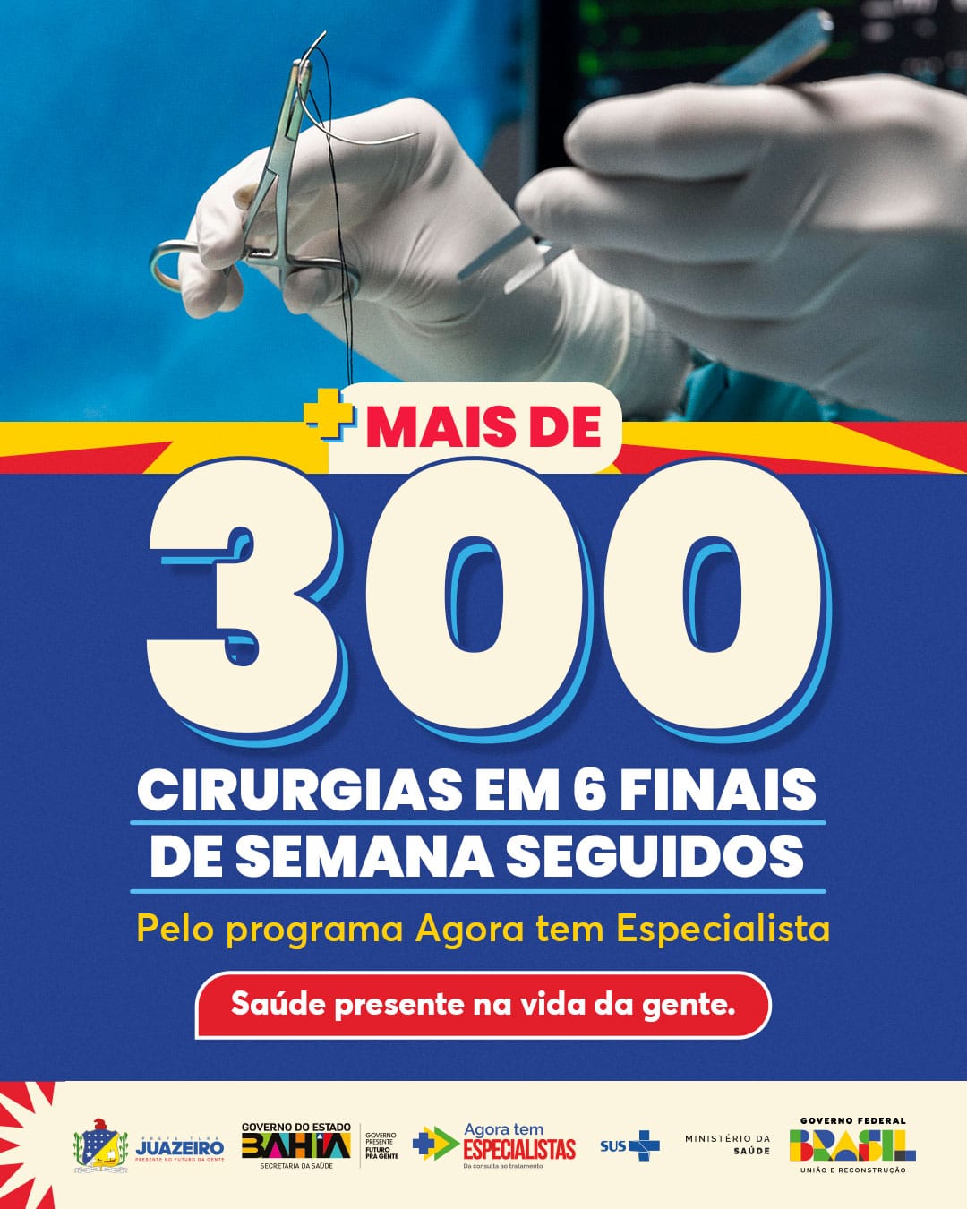 Juazeiro encerra mutirão de cirurgias eletivas com mais de 300 procedimentos realizados