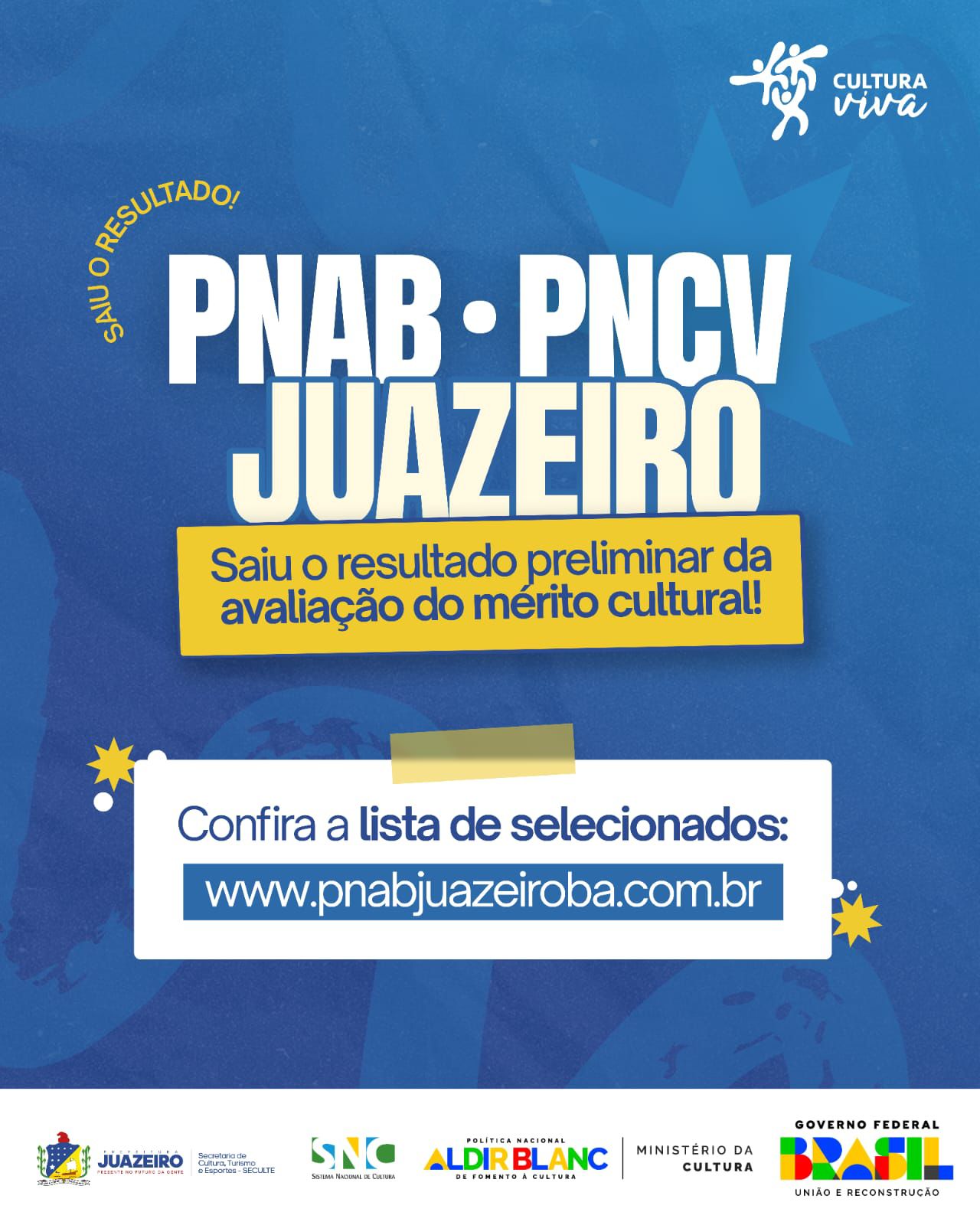 Resultado preliminar da PNAB em Juazeiro: prazo para interposição de recursos encerra nesta sexta-feira (26)