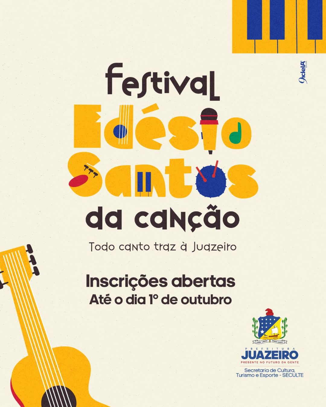 Inscrições para o Festival Edésio Santos da Canção encerram nesta quarta-feira (1)