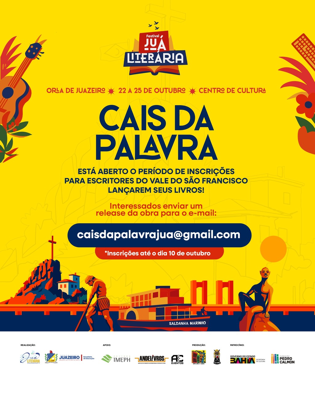 Juá Literária: Inscrições para lançamento de livros terminam nesta sexta-feira