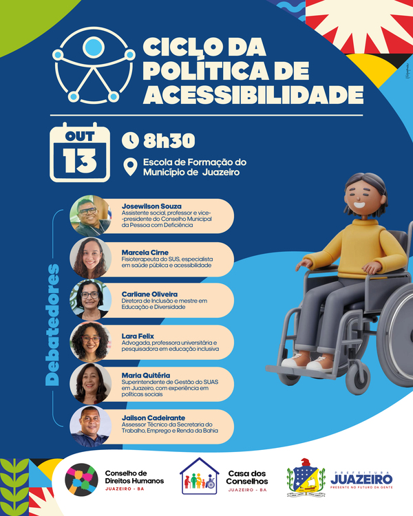 Juazeiro promove Ciclo da Política de Acessibilidade nesta segunda-feira (13)
