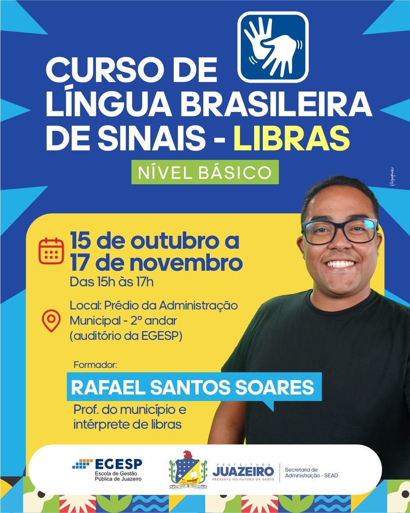 Servidores municipais ainda podem se inscrever no curso de Libras em Juazeiro