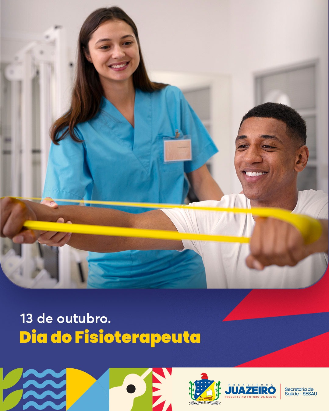Sesau celebra o Dia do Fisioterapeuta destacando o papel essencial desses profissionais na reabilitação e cuidado integral à saúde