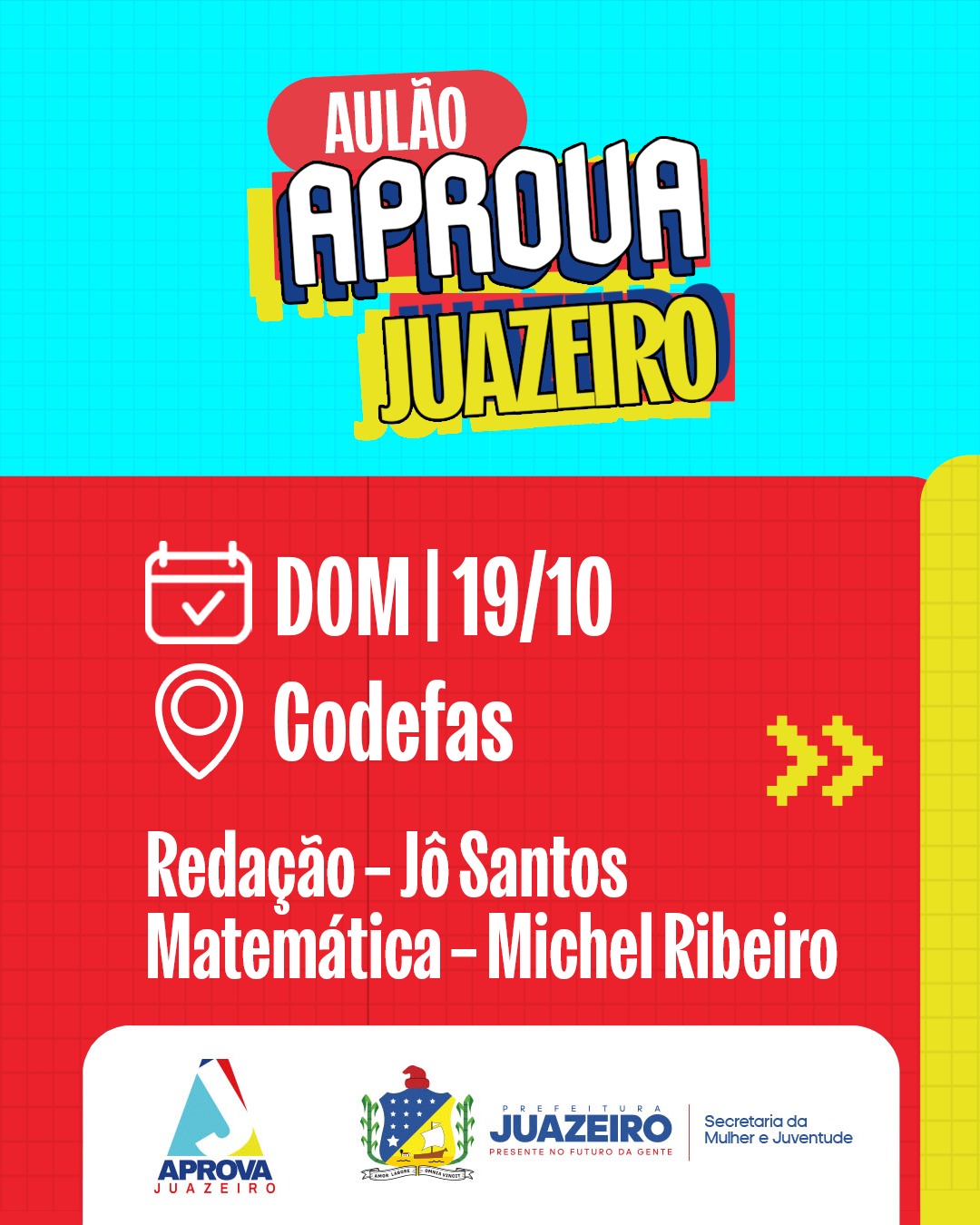 Prefeitura de Juazeiro oferece 200 vagas para o primeiro ciclo de aulões pré-enem do programa ‘Aprova Juazeiro’