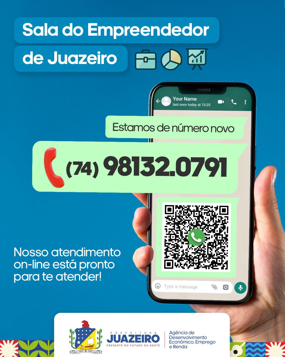 Prefeitura de Juazeiro alerta sobre contatos falsos oferecendo serviços em nome da Sala do Empreendedor