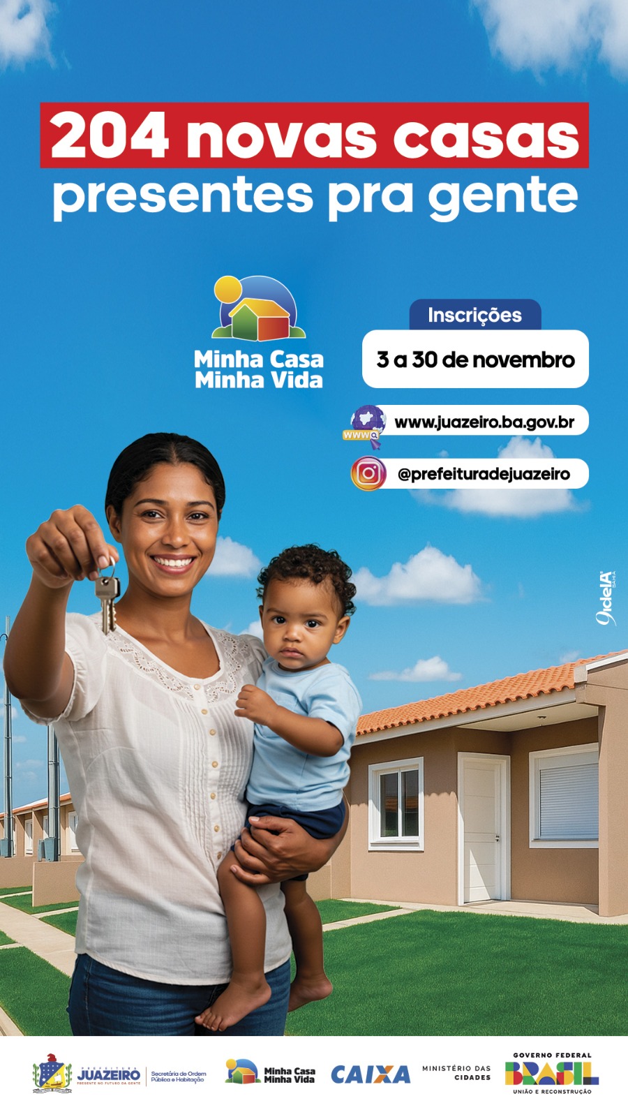 Mais moradia e dignidade: Prefeitura de Juazeiro abre inscrições para 204 novas unidades do Minha Casa, Minha Vida
