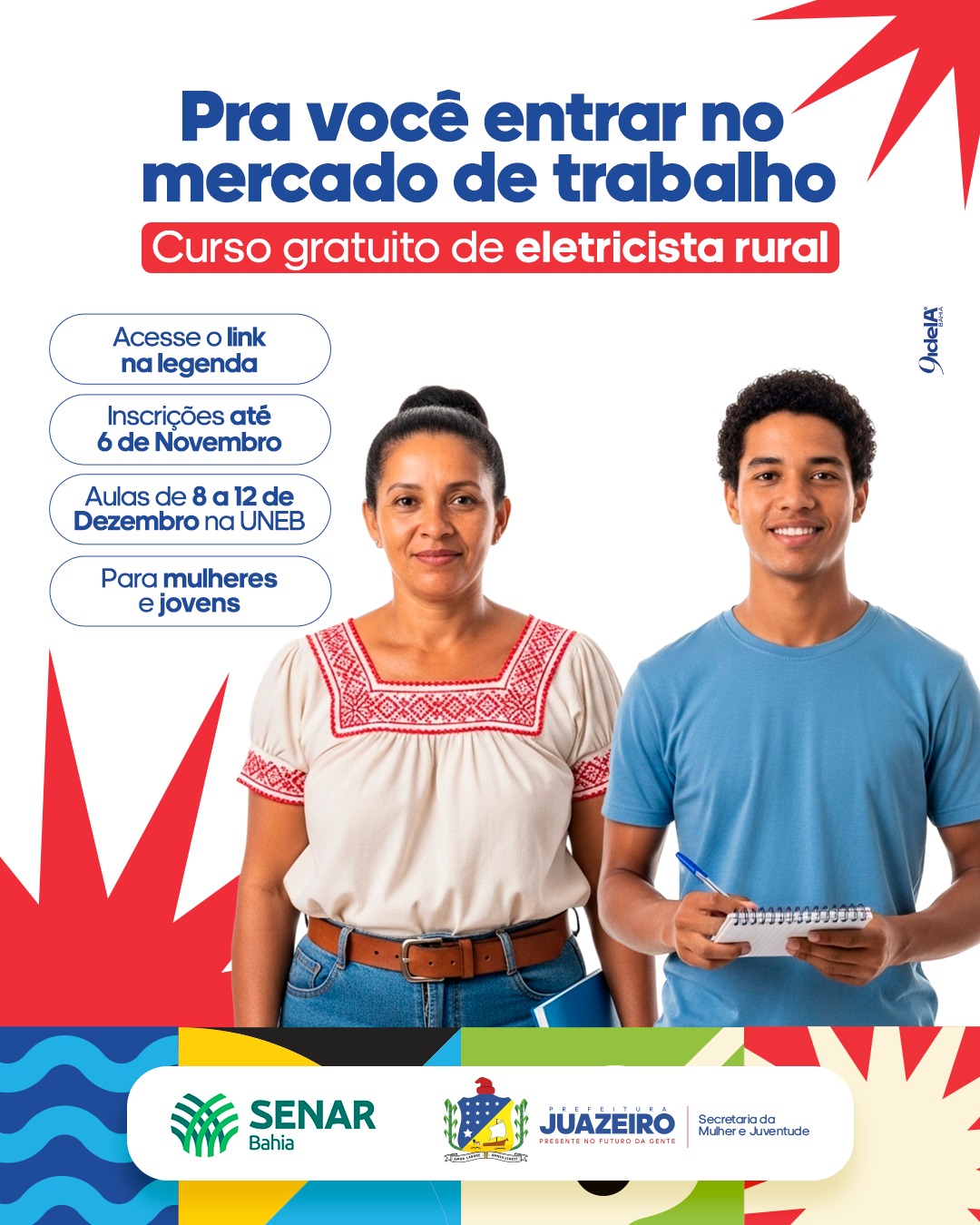 Eletricista Rural com foco em mulheres e jovens: inscrições para curso oferecido pela Prefeitura de Juazeiro terminam nesta quinta-feira (6)