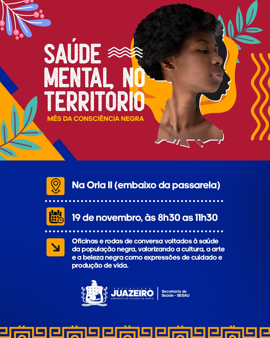 Juazeiro realiza ação em alusão ao Mês da Consciência Negra com foco em saúde mental