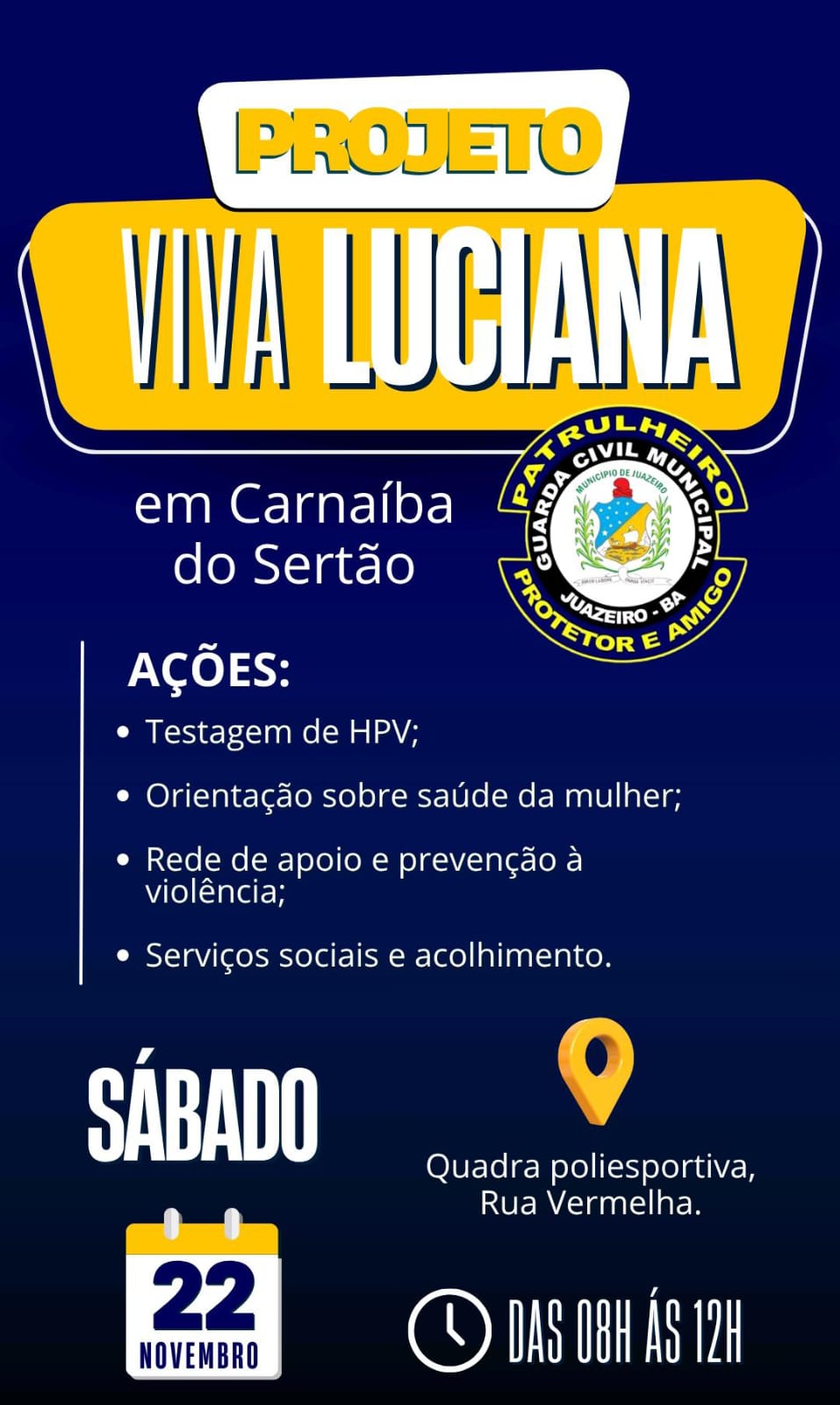 Segurança Cidadã: Carnaíba do Sertão é contemplada com a 7ª edição do Projeto Viva Luciana