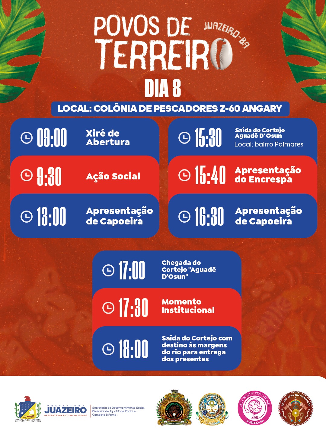 Prefeitura de Juazeiro realiza programação especial em celebração ao Dia Municipal dos Povos de Terreiro