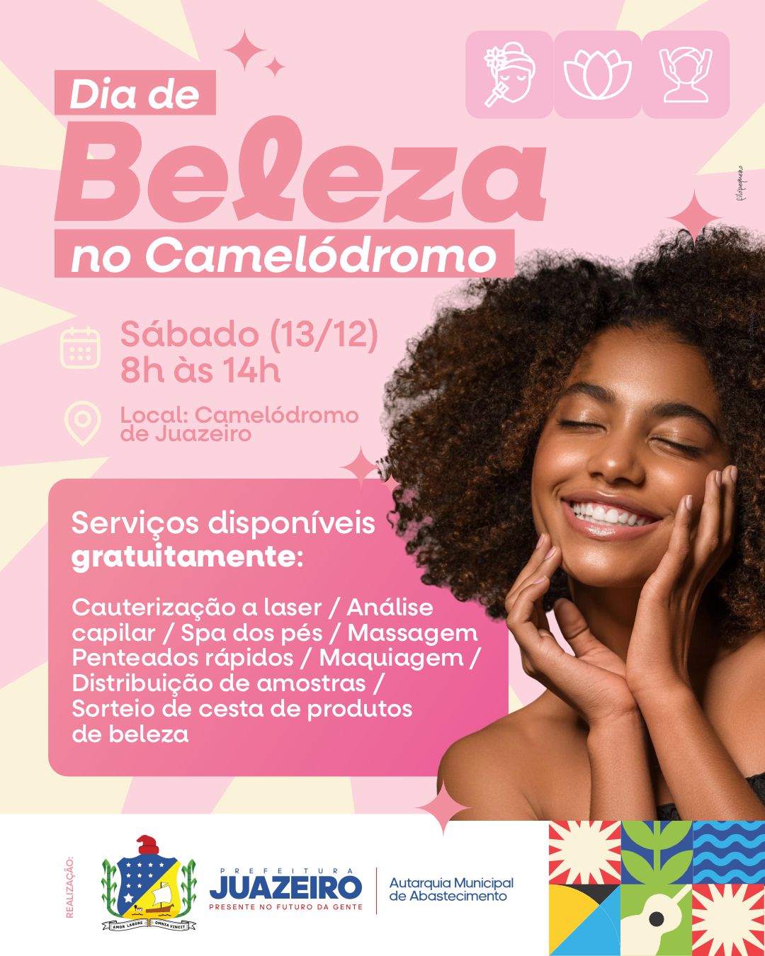 Dia da Beleza leva cuidados gratuitos ao Camelódromo Dois de Julho neste sábado (13)