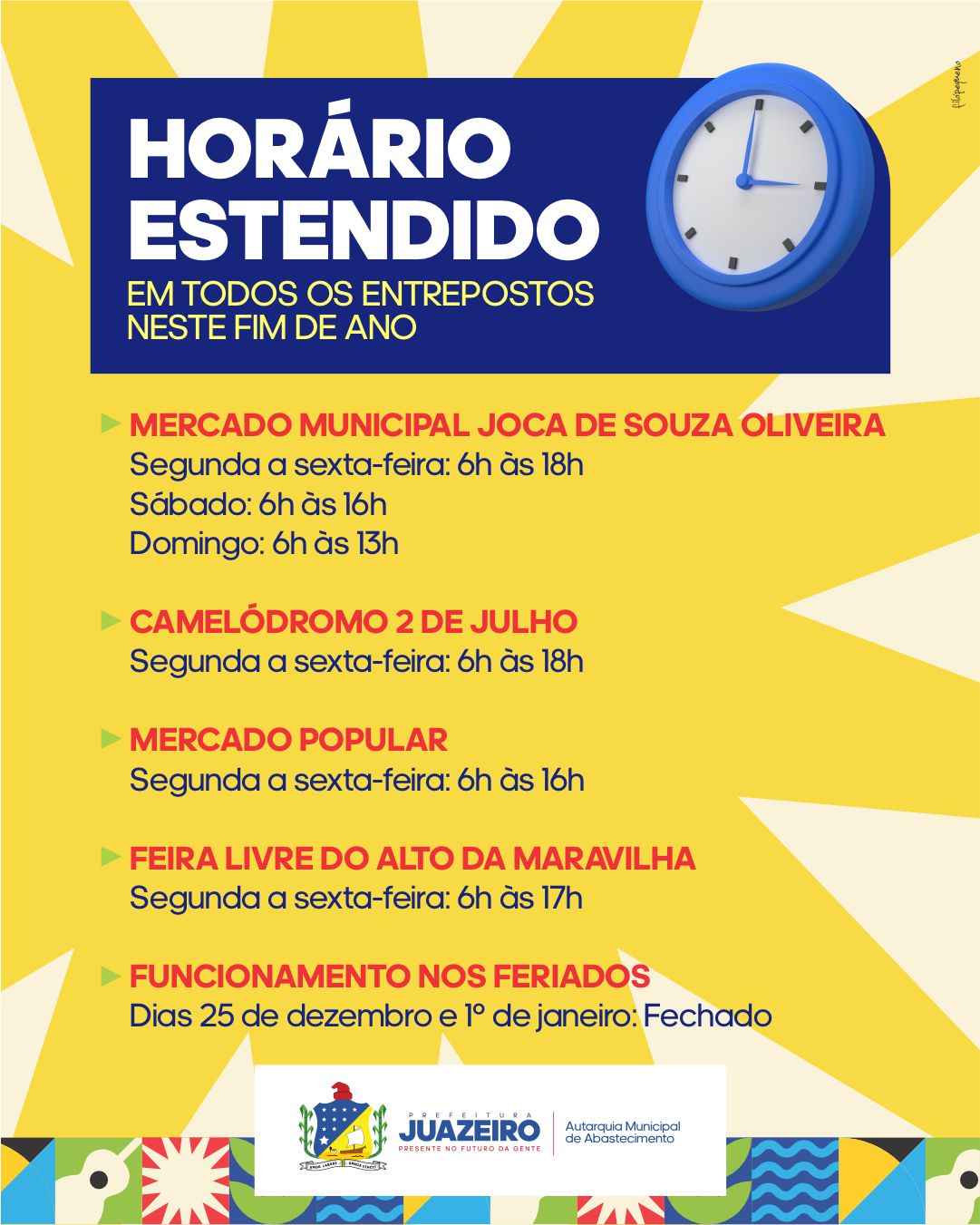 Feiras e mercados de Juazeiro seguem com funcionamento ampliado até o final de dezembro