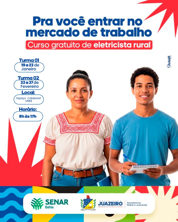 Prefeitura de Juazeiro inicia aulas do Curso de Eletricista Rural com duas turmas após alta procura; confira calendário: