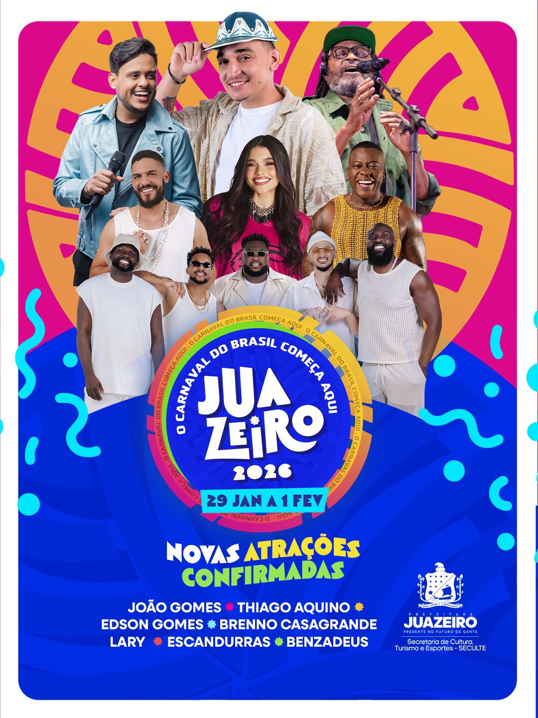 Prefeitura de Juazeiro anuncia novas atrações do Carnaval 2026 durante baile de carnaval