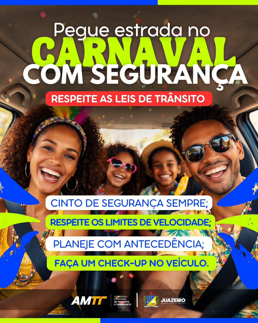 Prefeitura de Juazeiro reforça orientações para uma viagem segura nesse Carnaval com orientações da AMTT 