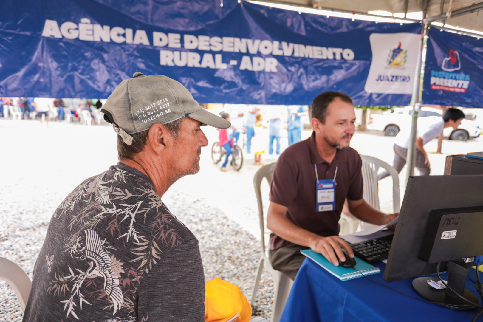 AMA e ADR oferecem diversos serviços à população de Abóbora através do Programa Prefeitura Presente