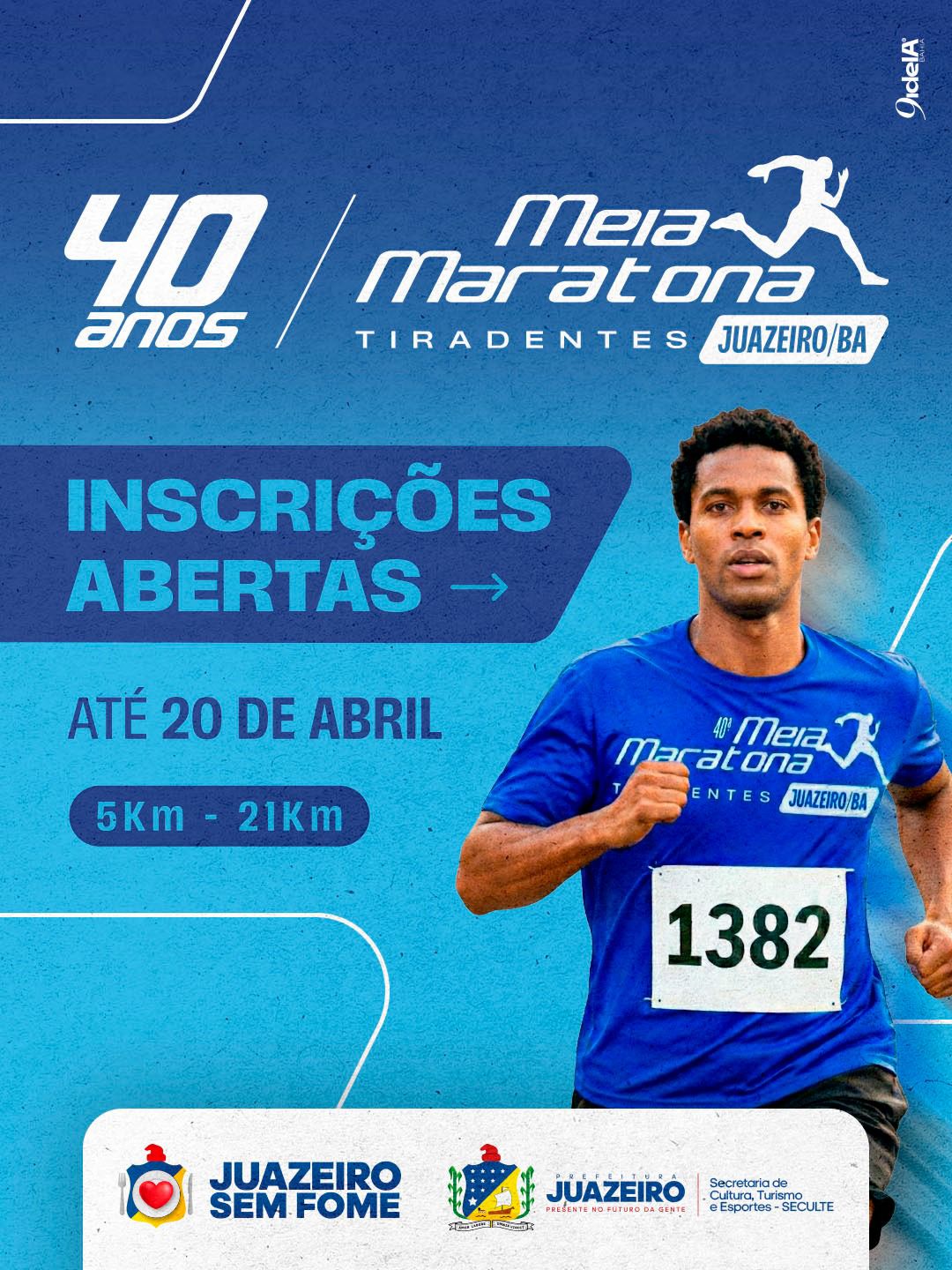 Meia Maratona Tiradentes: Prefeitura de Juazeiro abre inscrições para a corrida que celebra 40 anos de história