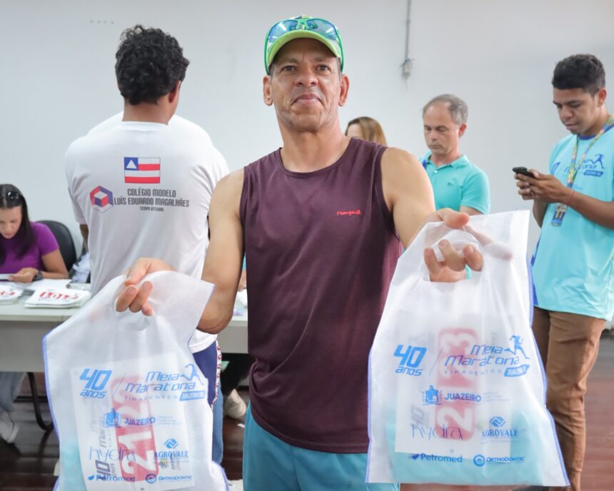 Entrega de kits da Meia Maratona Tiradentes reúne histórias, solidariedade e serviços de saúde em Juazeiro