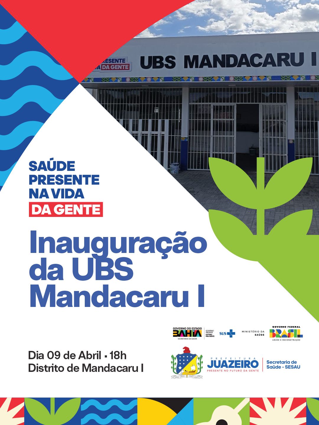Mais investimento na saúde: Prefeitura de Juazeiro inaugura nova Unidade Básica de Saúde em Mandacaru I nesta quinta-feira (9)