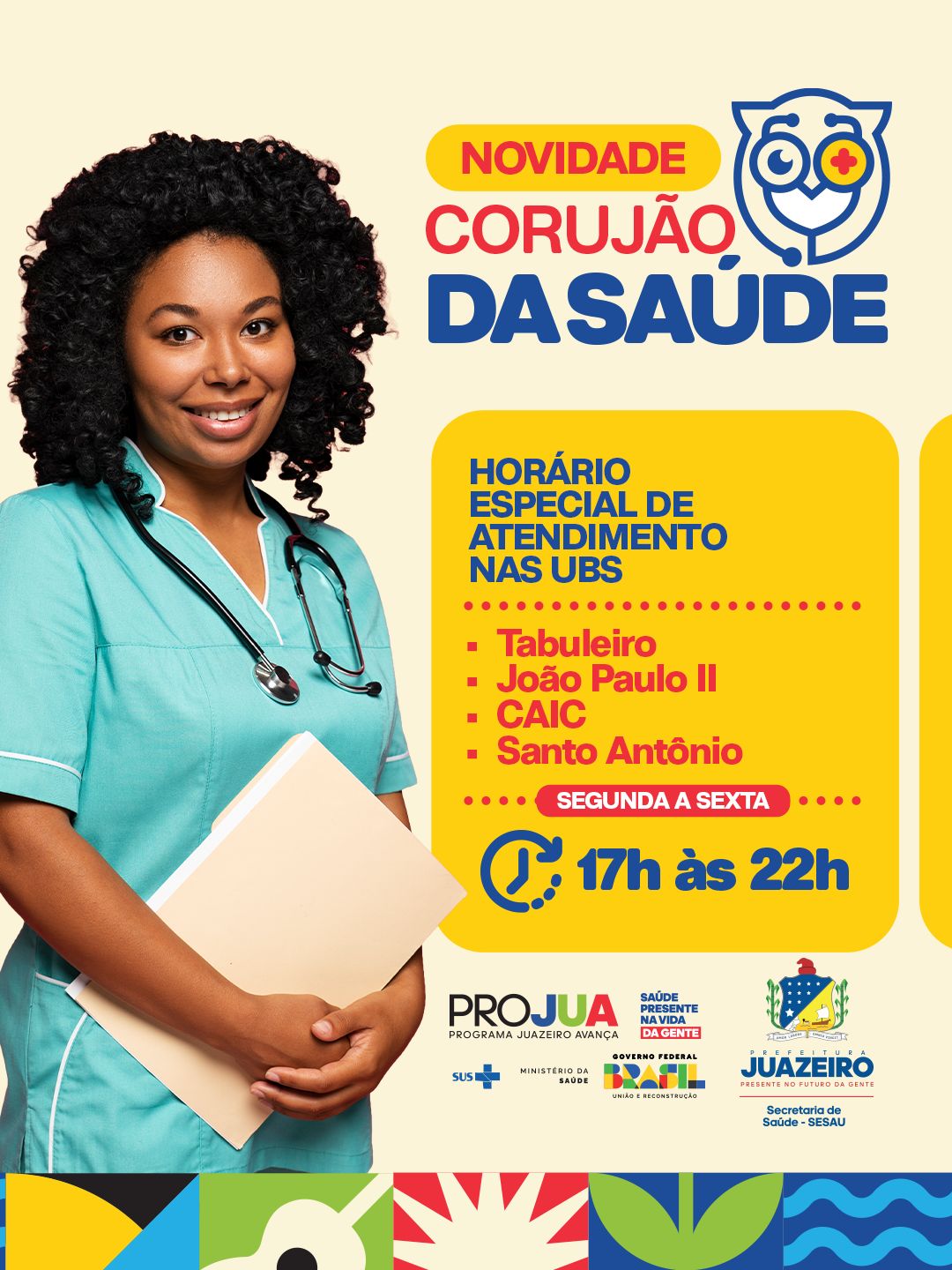 Prefeitura de Juazeiro implanta Corujão da Saúde em quatro UBS a partir desta segunda-feira (25)