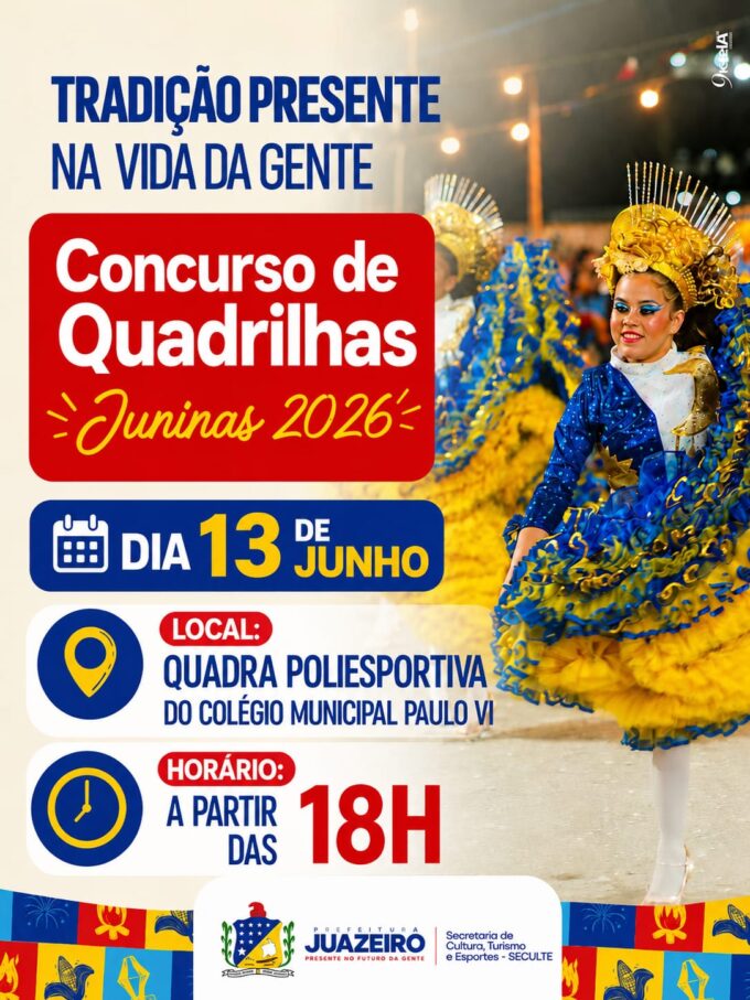 Sorteio define ordem de apresentações do Concurso de Quadrilhas Juninas 2026 com R$ 27,5 mil em premiação
