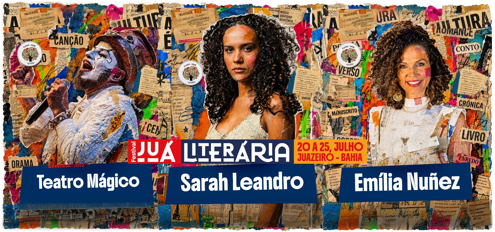 Literatura, música e poesia: O Teatro Mágico, Sarah Leandro e Emília Nuñez integram a programação do Juá Literária 2026