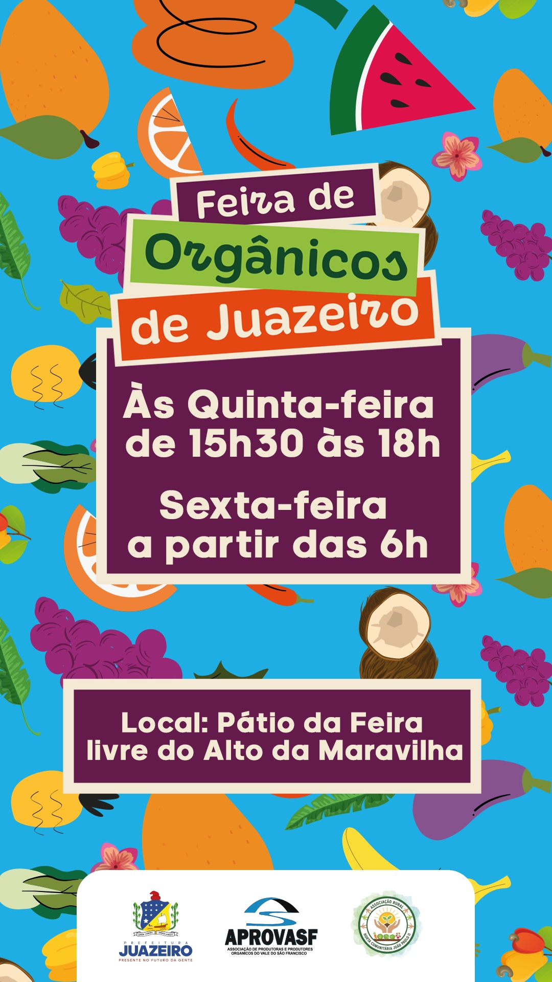 Feira de Orgânicos de Juazeiro amplia funcionamento e passa a ocorrer também às sextas-feiras