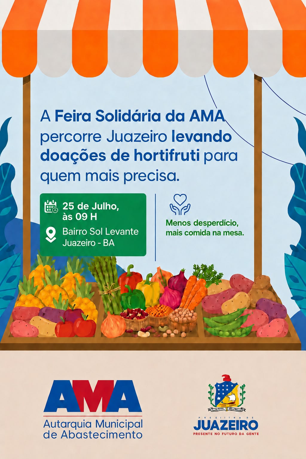 Feira Solidária da AMA chega ao bairro Sol Levante promovendo ação de cidadania