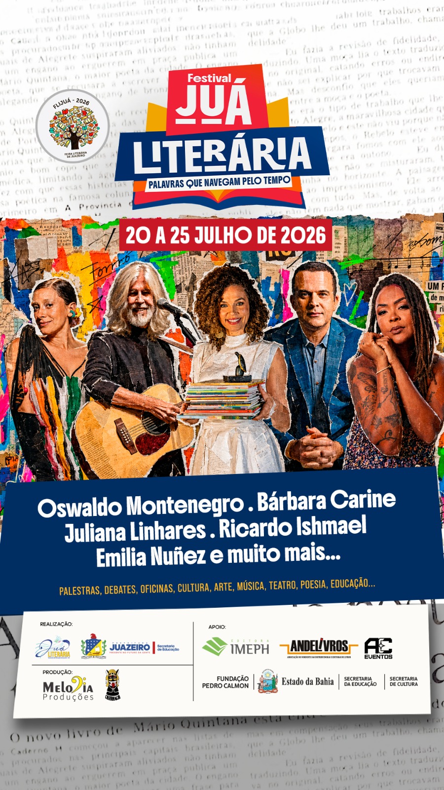 Juazeiro inicia contagem regressiva para a maior festa da literatura do Vale do São Francisco; confira os horários e a programação completa