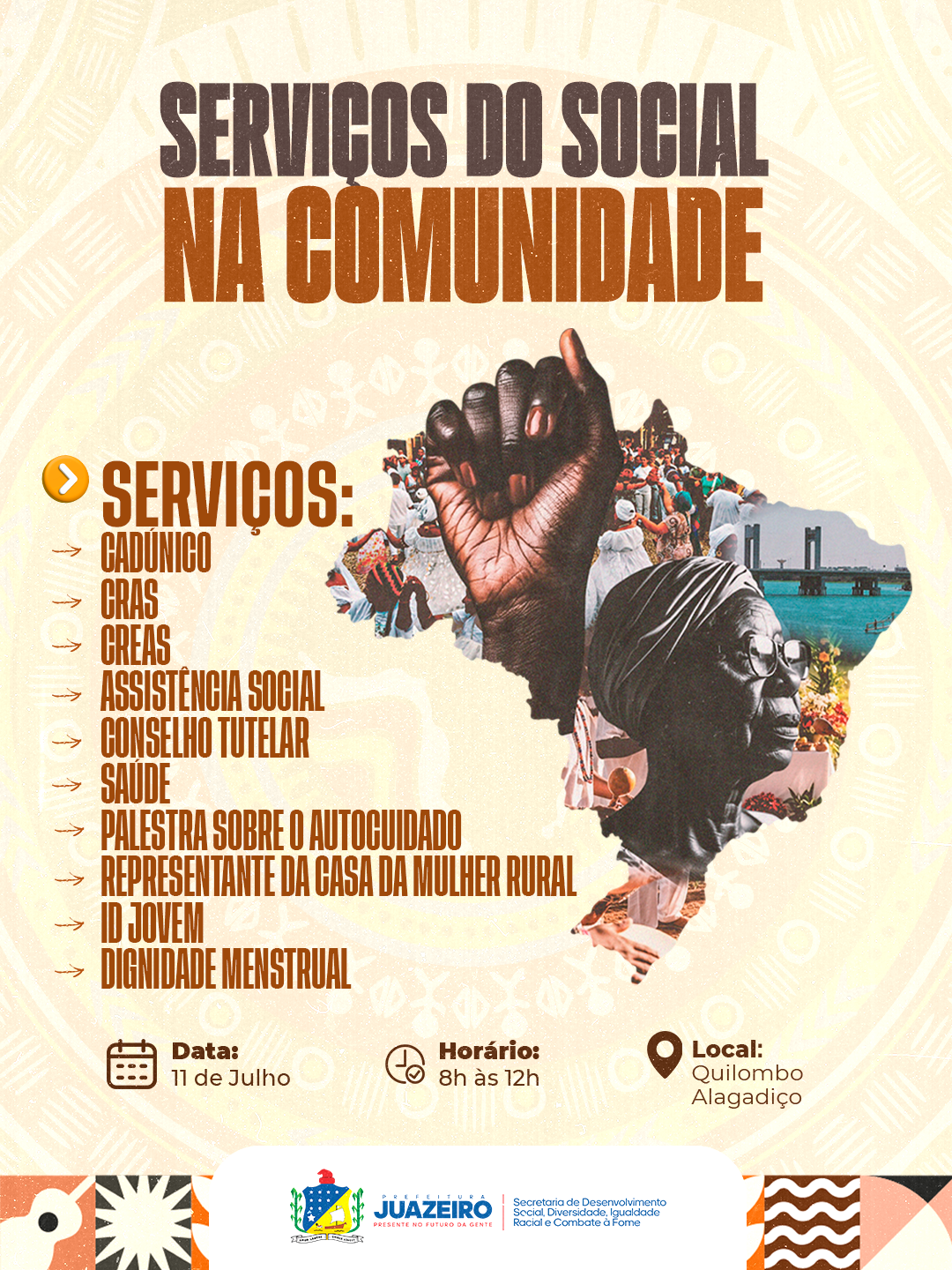Comunidade quilombola do Alagadiço recebe ação com serviços sociais e vacinação neste sábado (11)