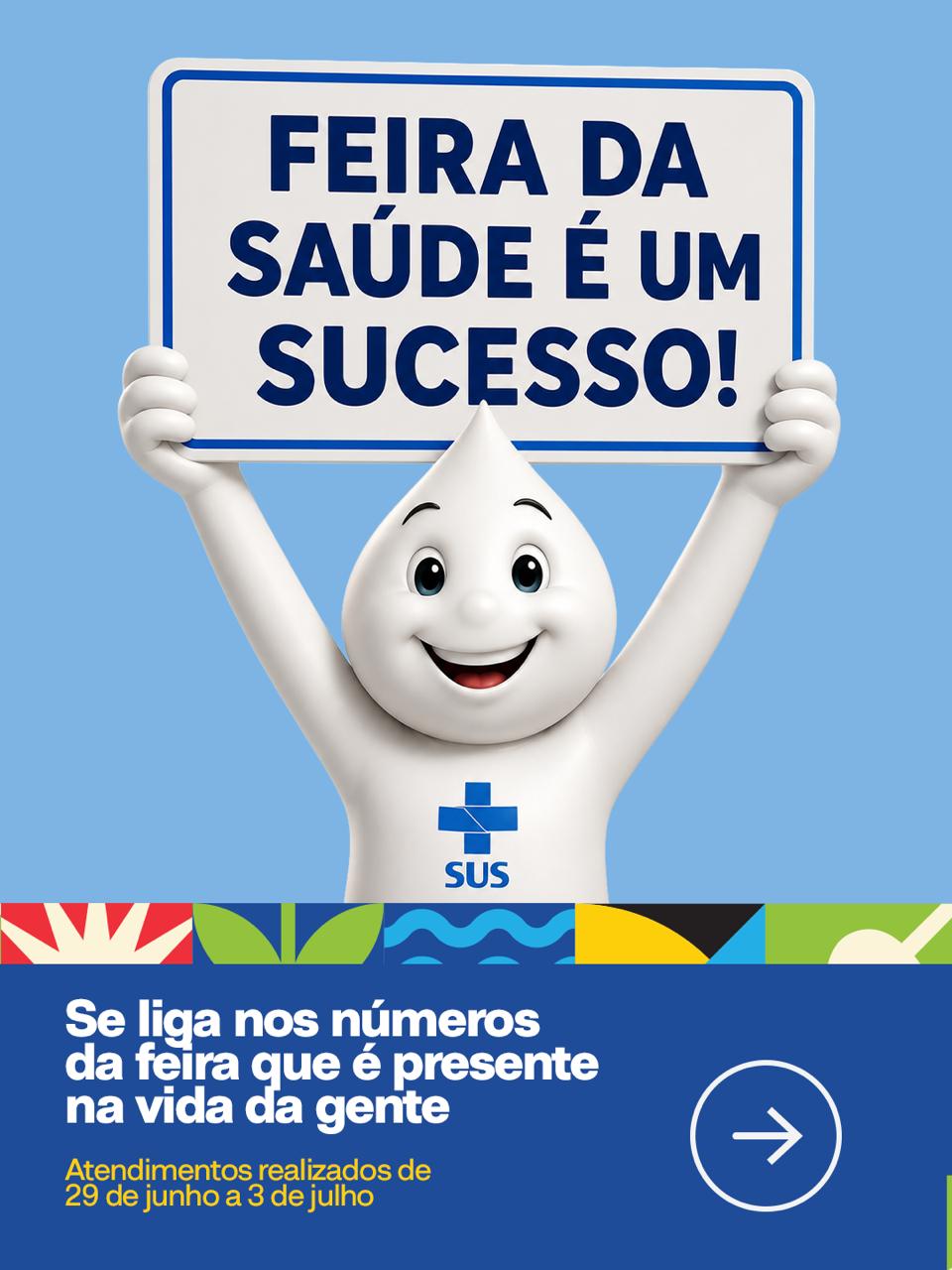Feira Municipal de Saúde já ultrapassa 10 mil atendimentos e segue até 15 de julho com ampla oferta de serviços em Juazeiro