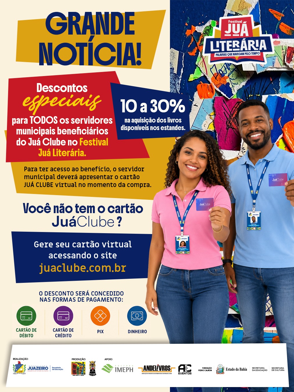 Entre páginas e benefícios: Juá Clube leva descontos exclusivos aos servidores durante a Juá Literária