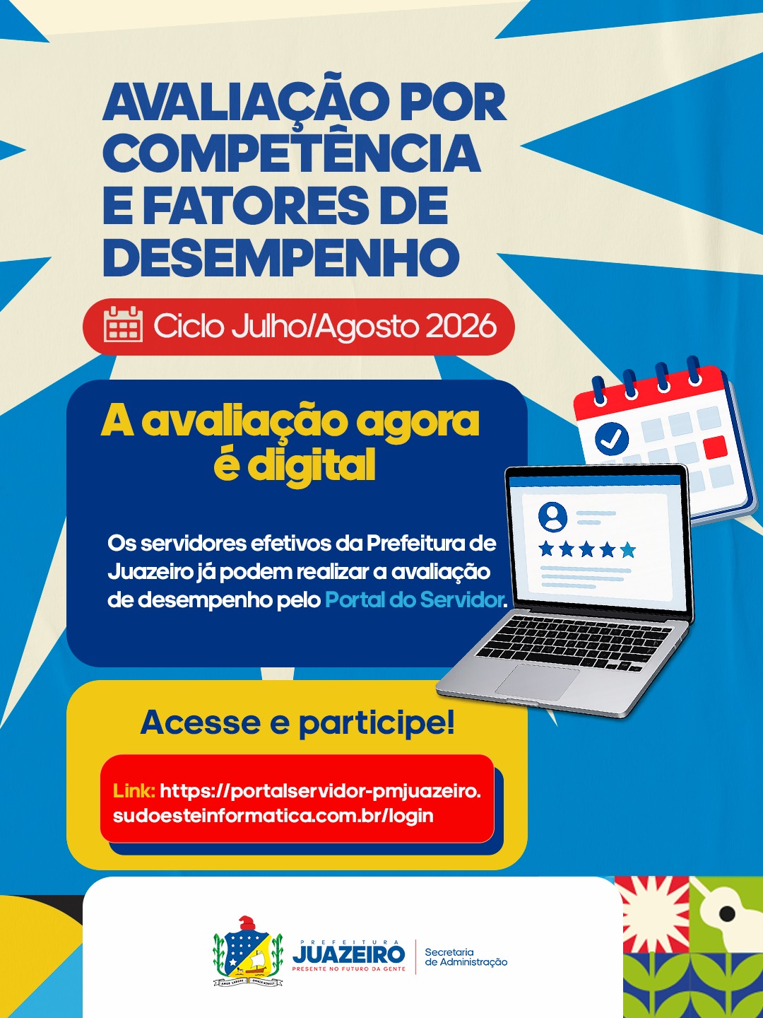 Prefeitura de Juazeiro inicia Avaliação por Competências e Fatores de Desempenho 2026 do ciclo de julho e agosto