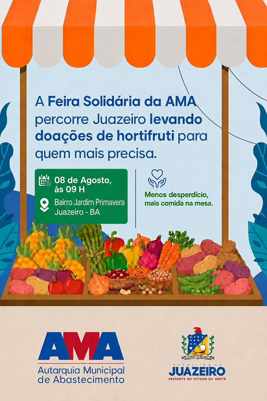 Feira Solidária da AMA promove ação de cidadania no bairro Jardim Primavera, em Juazeiro